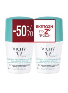 Vichy 48hr Anti-perspirant Treatment Roll-On για Έντονη Εφίδρωση 2 x 50ml