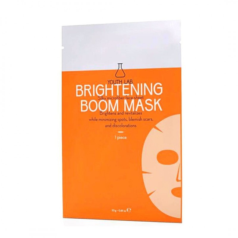 YOUTH LAB Brightening Boom Mask 1 piece 23G, Εμποτισμένη Υφασμάτινη Μάσκα Προσώπου 1 ΤΕΜ