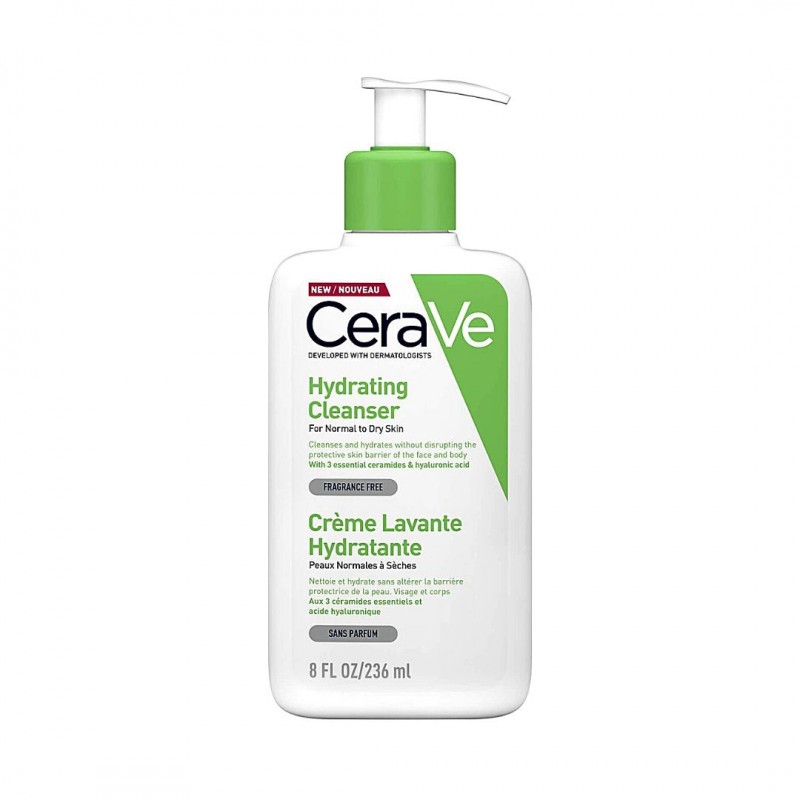 CERAVE Hydrating Cleanser Cream, Κρέμα Καθαρισμού Προσώπου & Σώματος, 236ml