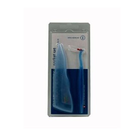CURAPROX CPS 457 Pocket Set Μεσοδόντια Βουρτσάκια με Λαβή Γαλάζια 4τμχ