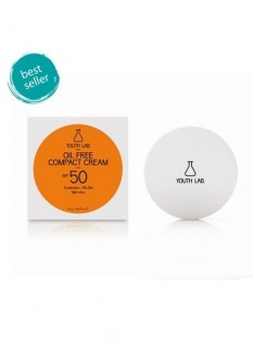 YOUTH LAB OIL FREE COMPACT CREAM SPF50 OILY SKIN LIGHT COLOUR, Αντηλιακή κρέμα ανοιχτής απόχρωσης, σε μορφή compact makeup