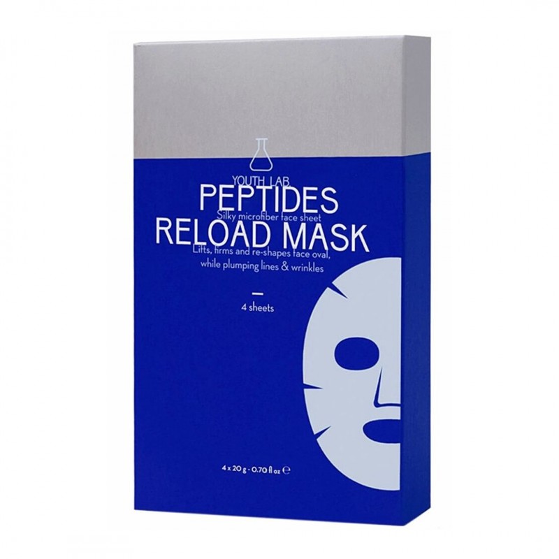 YOUTH LAB Peptides Reload Mask Υφασμάτινη Μάσκα Προσώπου με Πεπτίδια, 4 Τεμάχια