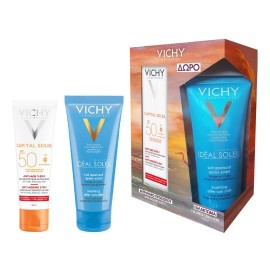 VICHY Summer Box 24 με Capital Soleil Anti-Ageing SPF50, 50ml και Δώρο Ideal Soleil After-Sun Milk 100ml, 1σετ