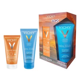 VICHY Summer Box με Capital Soleil Dry Touch SPF50, 50ml και Δώρο Ideal Soleil Soothing After-Sun Milk, 100ml, 1σετ