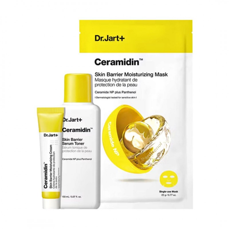 Dr.Jart+ Promo Hello Moisture Travel Set Ceramidin Skin Barrier Serum Toner 15ml, Cream 7ml, Mask for Dry Skin 22g, 1 σετ