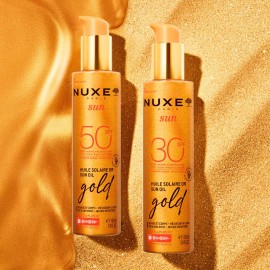 NUXE SUN Oil Gold SPF50 Ιριδίζον Αντηλιακό Λάδι Υψηλής Προστασίας για Πρόσωπο - Σώμα, 150ml