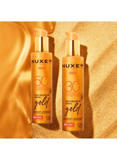 NUXE SUN Oil Gold SPF50 Ιριδίζον Αντηλιακό Λάδι Υψηλής Προστασίας για Πρόσωπο - Σώμα, 150ml