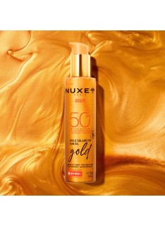 NUXE SUN Oil Gold SPF50 Ιριδίζον Αντηλιακό Λάδι Υψηλής Προστασίας για Πρόσωπο - Σώμα, 150ml