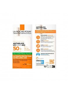LA ROCHE POSAY Anthelios UVMune 400 Oil Control Fluid SPF50 Λεπτόρρευστη Αντηλιακή Κρέμα για Πρόσωπο Λαιμό, 50ml
