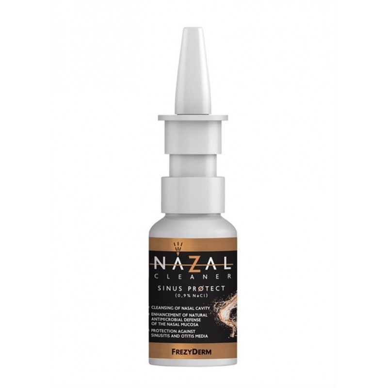 FREZYDERM NAZAL CLEANER SINUS PROTECT 30ML, Υπέρτονο Αλατούχο Διάλυμα 0,9% NaCl για Ανακούφιση από Ιγμορίτιδα & Ωτίτιδα