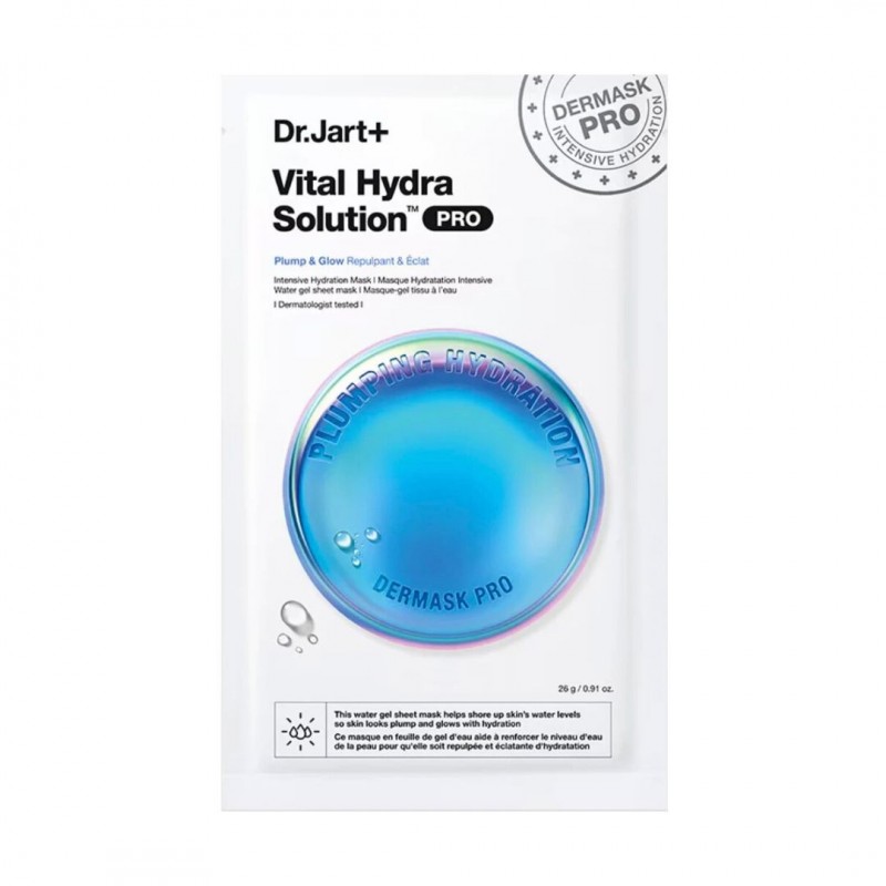 Dr. Jart+ Vital Hydra Solution Dermask Pro  Ενυδατική Μάσκα Προσώπου με Υαλουρονικό Οξύ, 1 Τεμάχιο