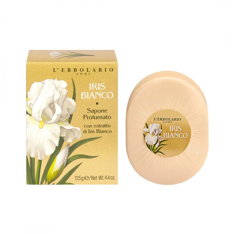 L' ERBOLARIO IRIS BIANCO Sapone Profumato Σαπούνι με άρωμα λευκής ίριδας, 125g