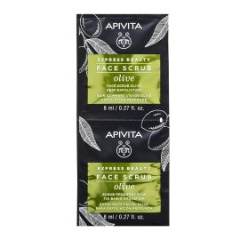 APIVITA Express Beauty Olive Face Scrub Απολεπιστικό Προσώπου με Ελιά, 2x8ml