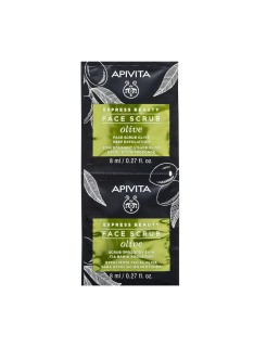 APIVITA Express Beauty Olive Face Scrub Απολεπιστικό Προσώπου με Ελιά, 2x8ml